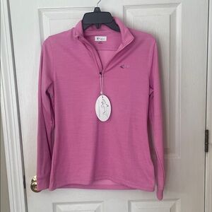 Greg Norman Collection NWT Pink Quarter-Zip Pullover.  Great gift!